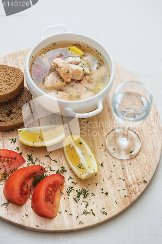 Image of Russian traditional fish soup