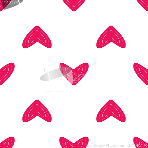 Image of Seamless pattern with pink hearts