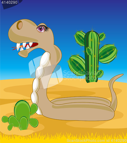 Image of Snake in desert