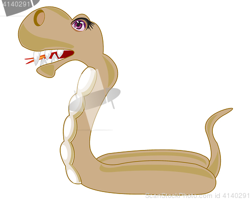 Image of Cartoon snake on white