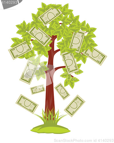 Image of Tree with paper banknote