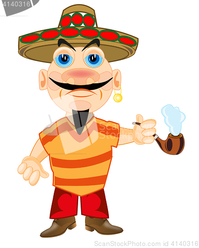 Image of Mexican in hat