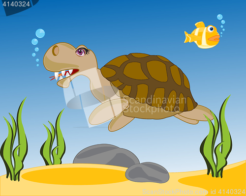 Image of Sea terrapin in water