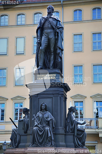 Image of Monument of Friedrich August King of Saxony at Neumarkt in Dresd