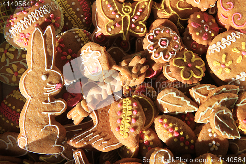 Image of easter gingerbread background