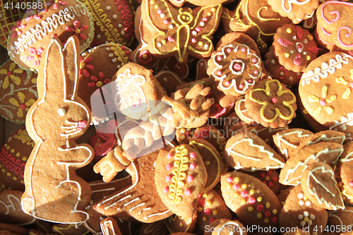 Image of easter gingerbread background