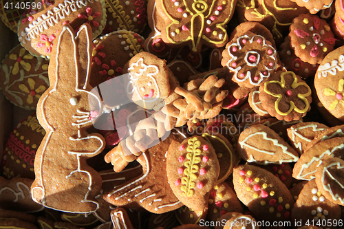 Image of easter gingerbread background