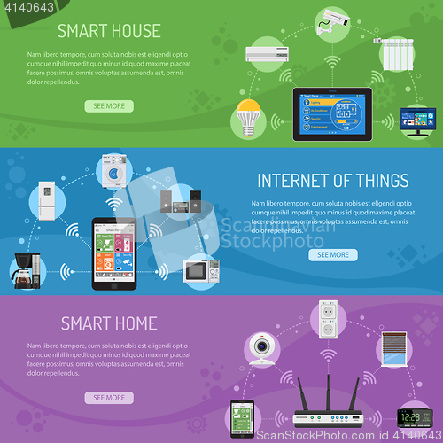 Image of Smart House and internet of things Horizontal Banners