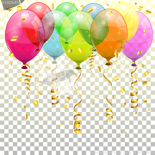 Image of Holiday Background with Balloons