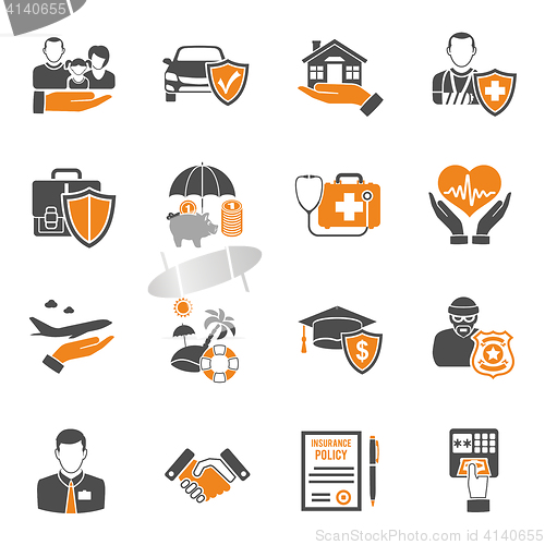 Image of Insurance Icons Set