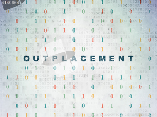 Image of Business concept: Outplacement on Digital Data Paper background