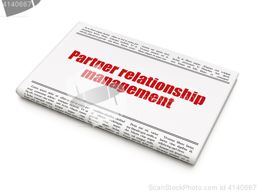 Image of Business concept: newspaper headline Partner Relationship Management