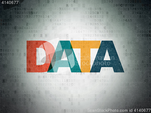 Image of Information concept: Data on Digital Data Paper background