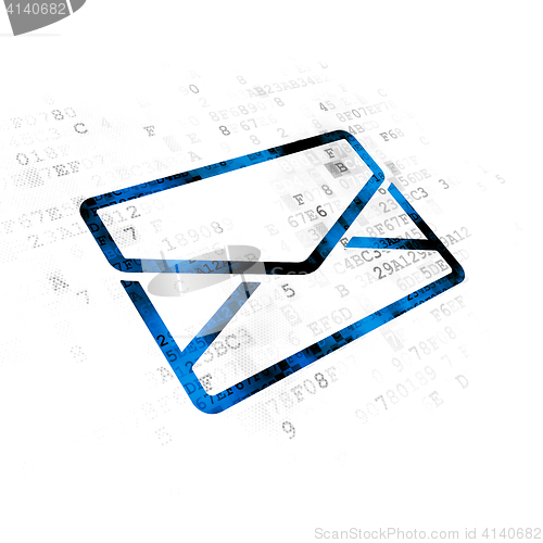 Image of Finance concept: Email on Digital background