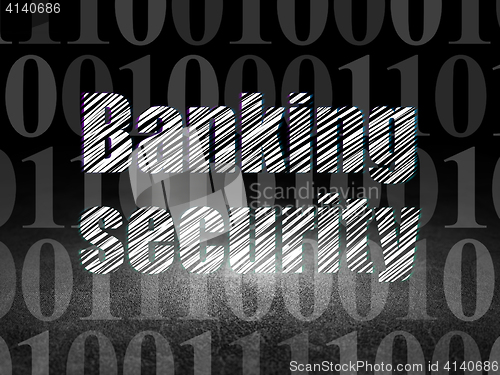 Image of Protection concept: Banking Security in grunge dark room