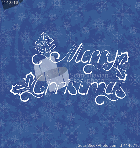 Image of Christmas background, Merry Christmas lettering