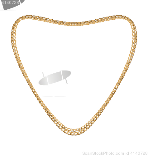 Image of Jewelry Golden Chain of Heart Shape