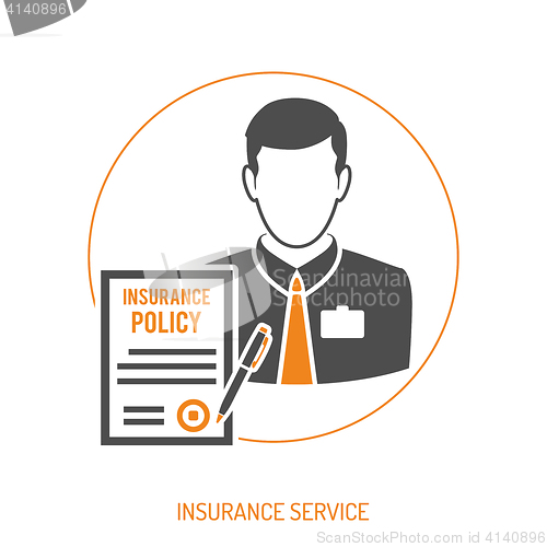 Image of Insurance Agent Flat Icon