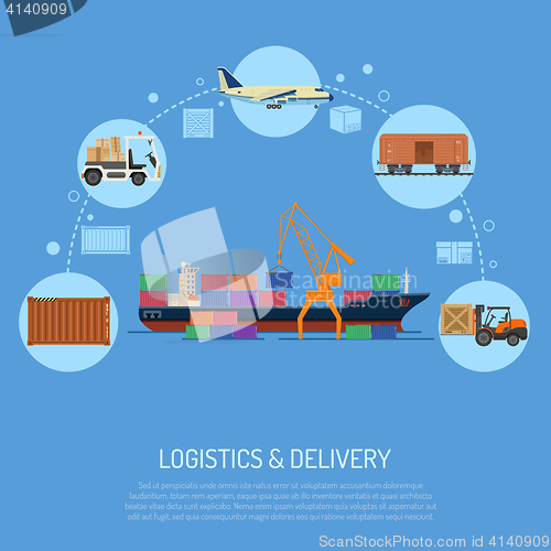 Image of logistics and delivery concept