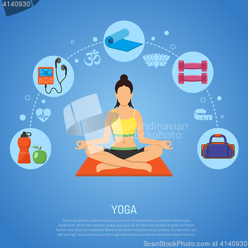 Image of Yoga and Fitness Concept