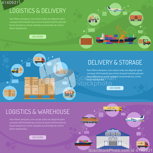 Image of Logistics delivery and storage Banners