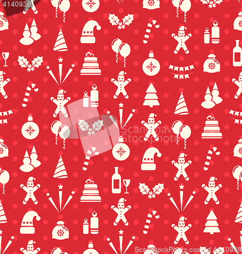 Image of Christmas and New Year Seamless background pattern