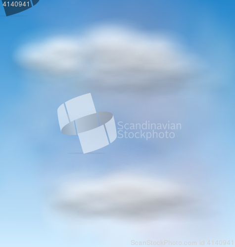 Image of Background Blue Sky Fluffy Clouds
