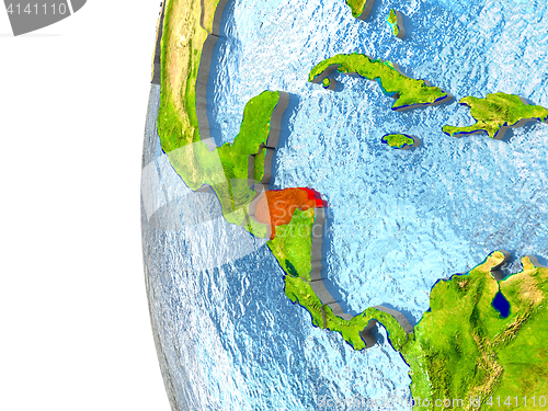 Image of Honduras in red