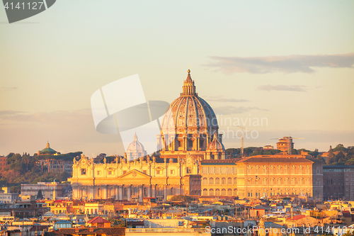 Image of The Papal Basilica of St. Peter in the Vatican city