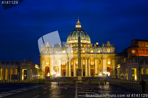 Image of The Papal Basilica of St. Peter in the Vatican city