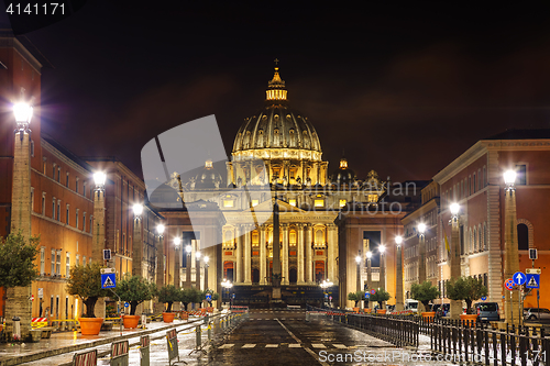 Image of The Papal Basilica of St. Peter in the Vatican city