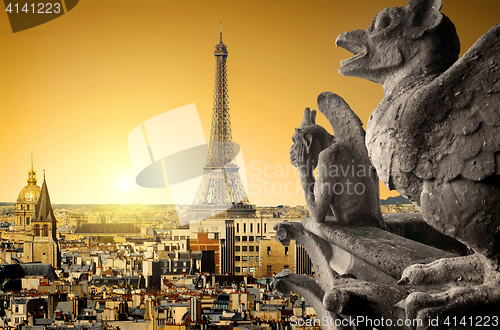 Image of Chimeras and Eiffel Tower