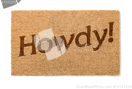 Image of Howdy Welcome Mat On White