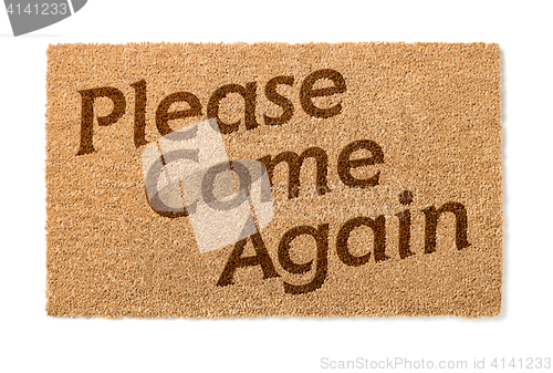 Image of Please Come Again Welcome Mat On White