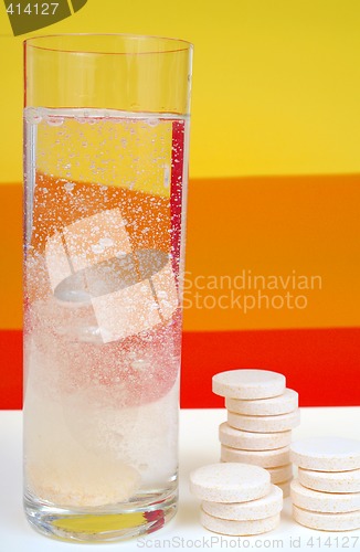 Image of Splashing tablets to water