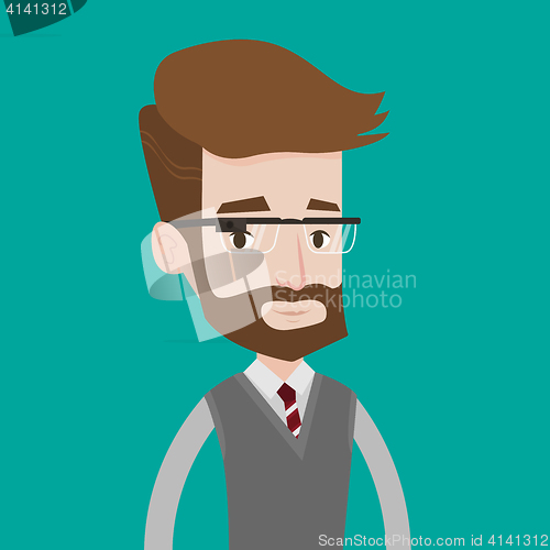 Image of Young man wearing smart glass vector illustration.