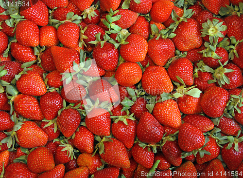 Image of background from freshly harvested strawberries.