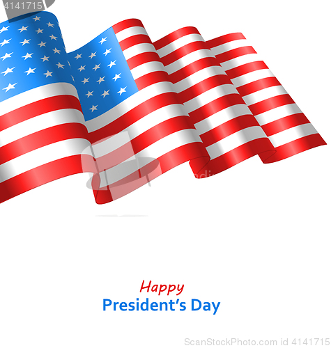 Image of Patriotic Background with Flag USA Waving Wind for Happy