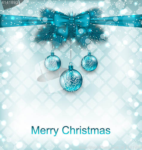 Image of  Light Background with Christmas Traditional Elements