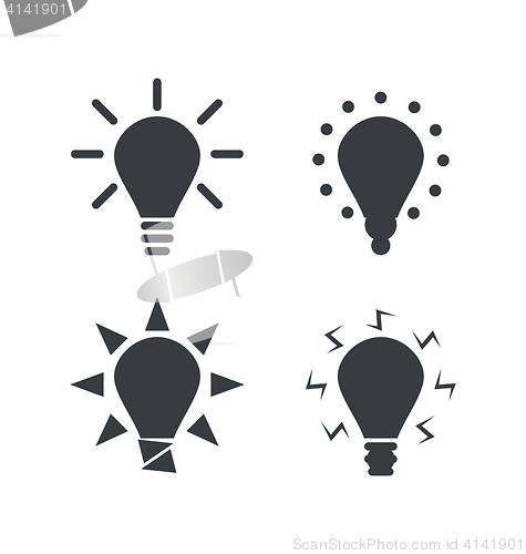 Image of Icon process of generating ideas to solve problems, birth of the