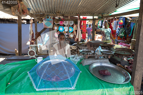 Image of Malagasy peoples on marketplace in Madagascar