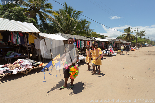 Image of Malagasy peoples on marketplace in Madagascar