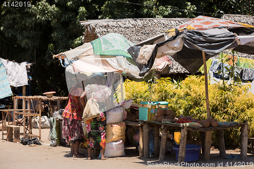 Image of Malagasy peoples on marketplace in Madagascar