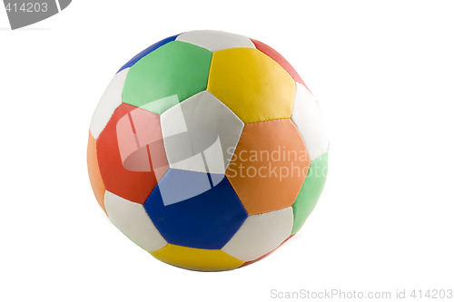 Image of colorful soccer ball isolated on white background