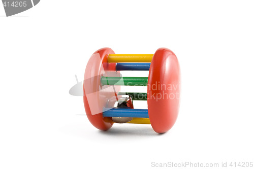 Image of colorful baby toy isolated on white background