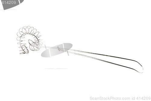 Image of Kitchen utensil - stainless whisk isolated on white