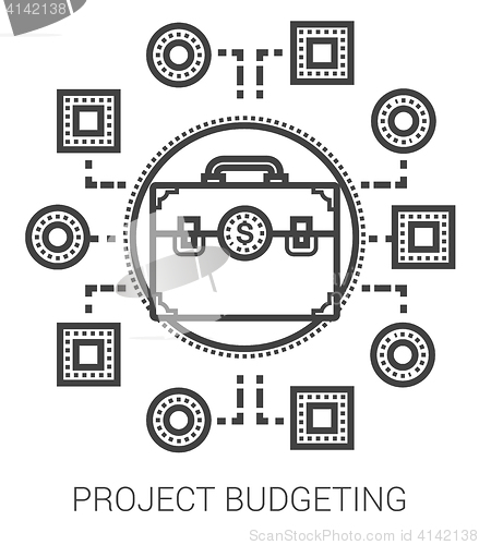 Image of Project budgeting line icons.