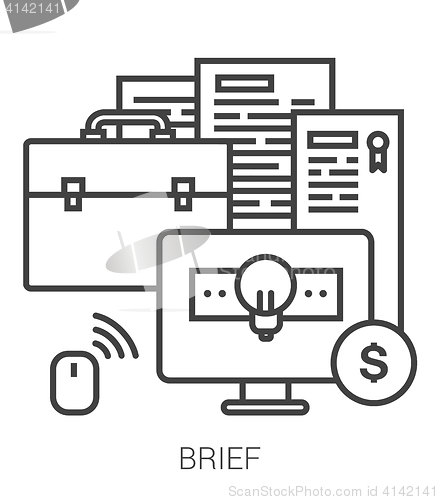 Image of Brief line infographic.