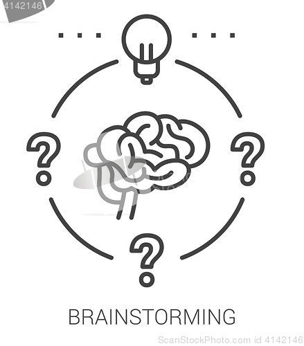 Image of Brainstorming line infographic.