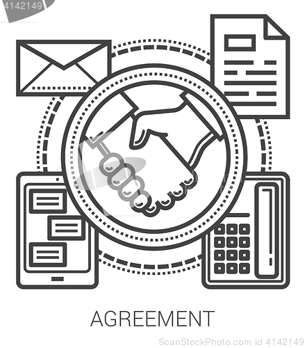 Image of Agreement line icons.